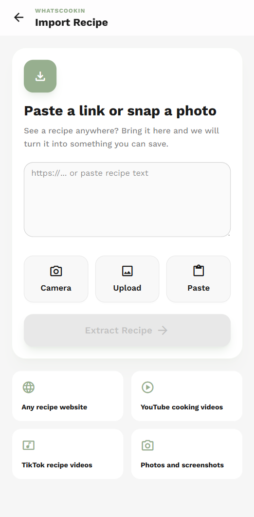 What's Cookin screen preview